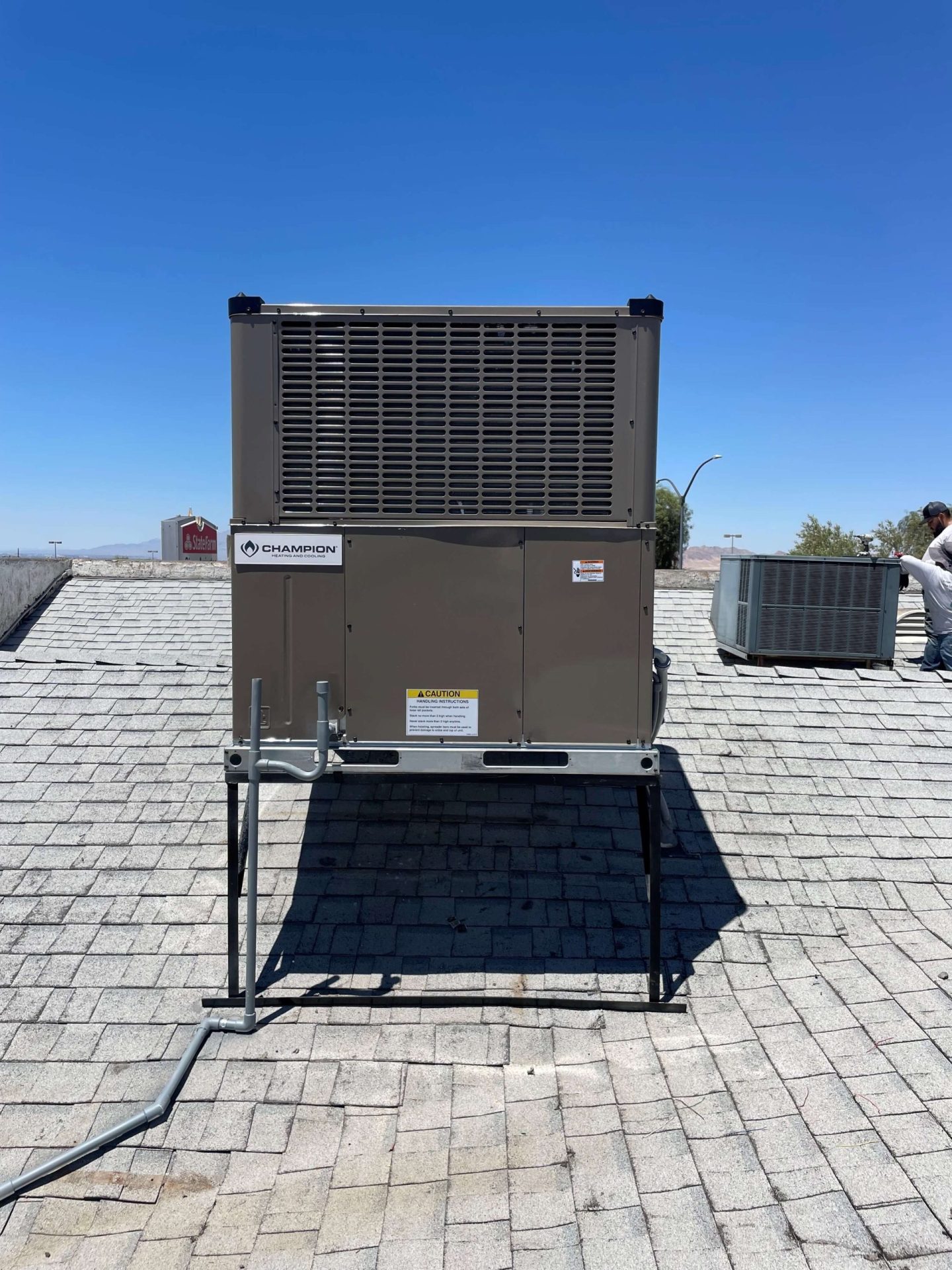 New central air conditioning system installed by Edgar's Service in a Las Vegas home
