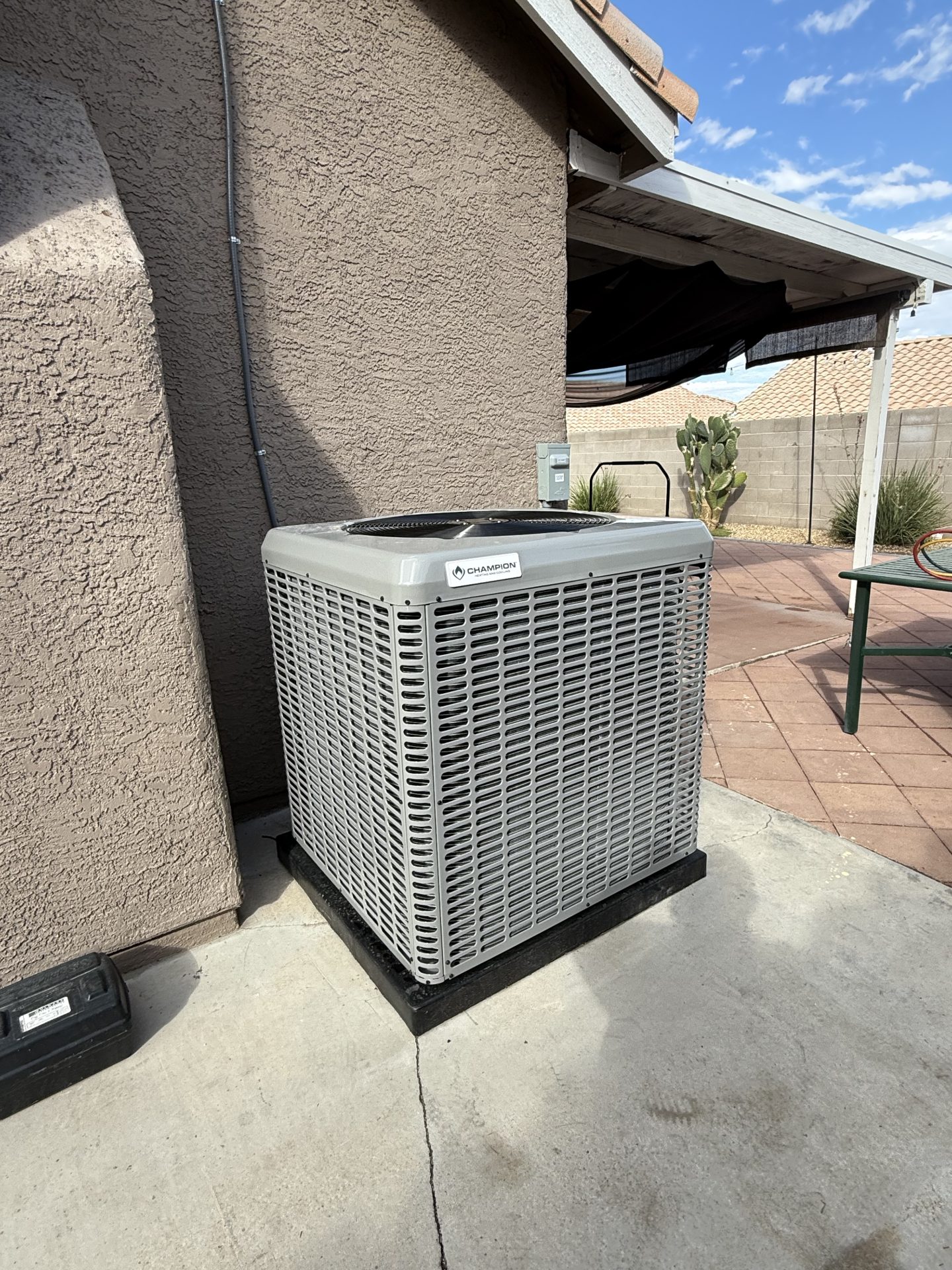 New residential HVAC system installation in progress by Edgar's Service